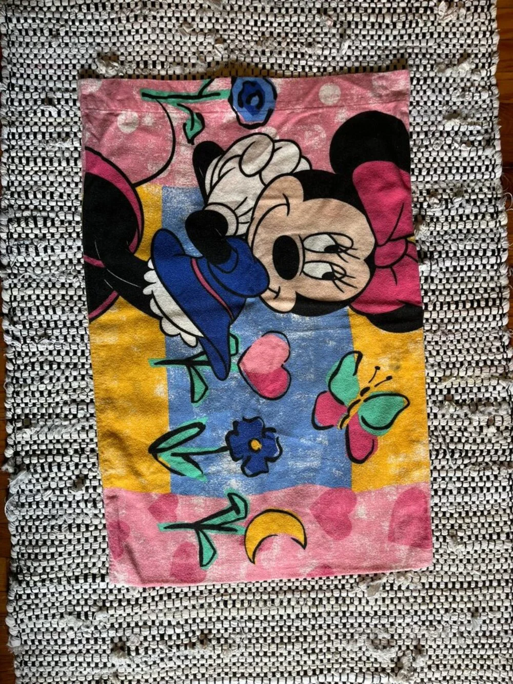Vintage Minnie Mouse Flannel Pillow Case